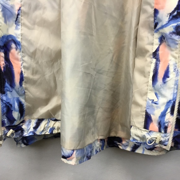 Lane Bryant LIVI Full Zip Hooded Woven Jacket Abstract Blue Sporty Size 26/28 - Picture 6 of 12